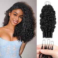 EINbeauty crochet hair 16-inch Burmese curly bundle for natural look and easy styling