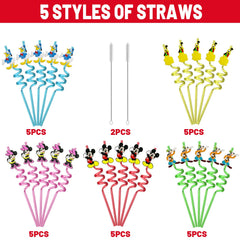 Einponny colorful spiral mouse straw shapes brighten celebrations.