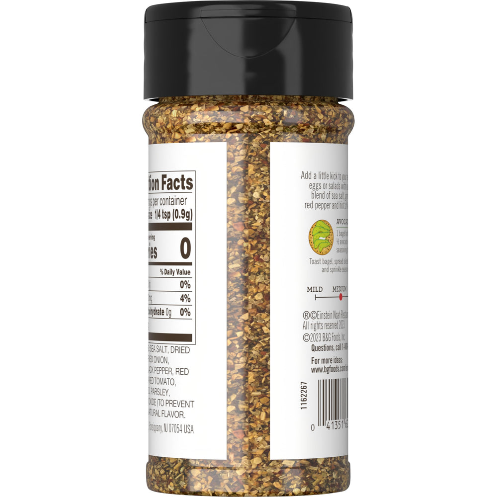 Einstein Bros Avocado Toast Seasoning on eggs adding savory flavor