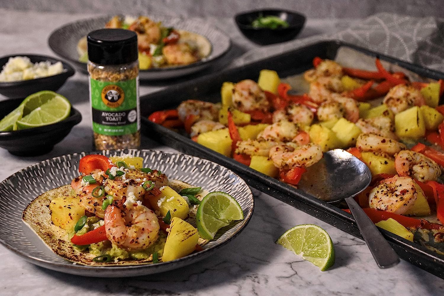 Einstein Bros Avocado Toast Seasoning kitchen scene suggesting quick flavor boost