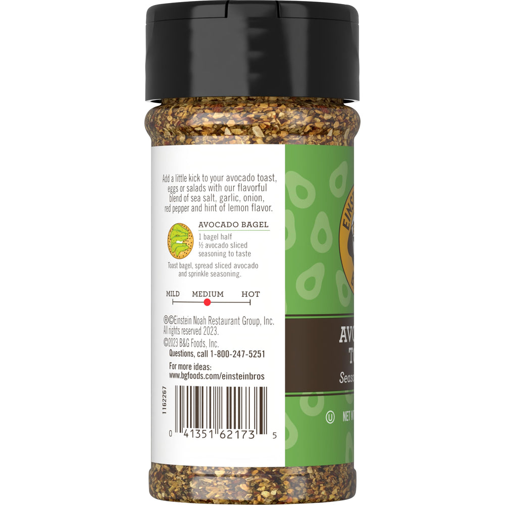 Einstein Bros Avocado Toast Seasoning in a salad bowl with greens
