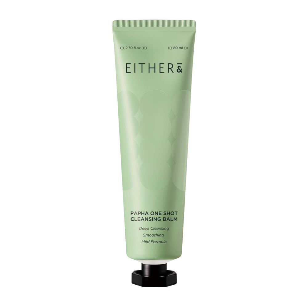 Either& PAPHA One Shot Cleansing Balm bottle pour for gentle makeup removal