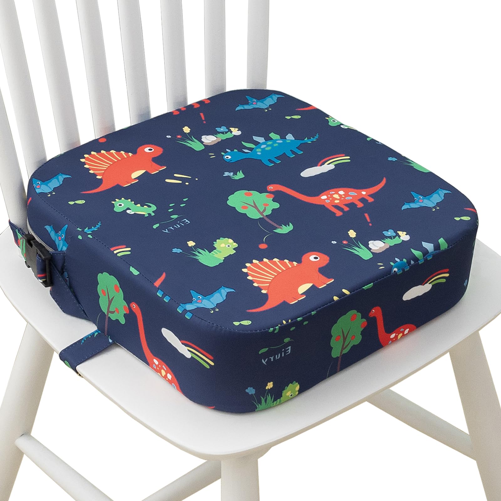 Eiury toddler booster seat blue dinosaur on chair boosts mealtime height