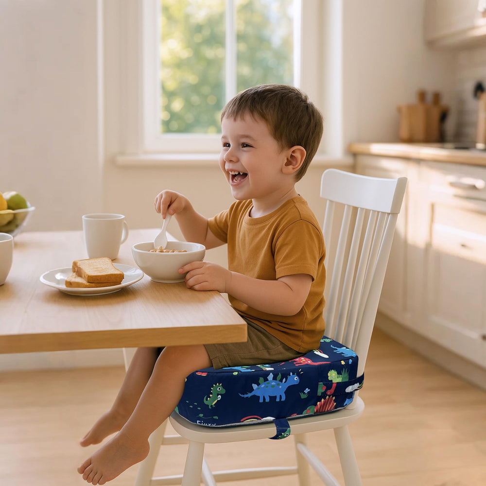 Eiury blue dinosaur booster fits most chairs for versatile use