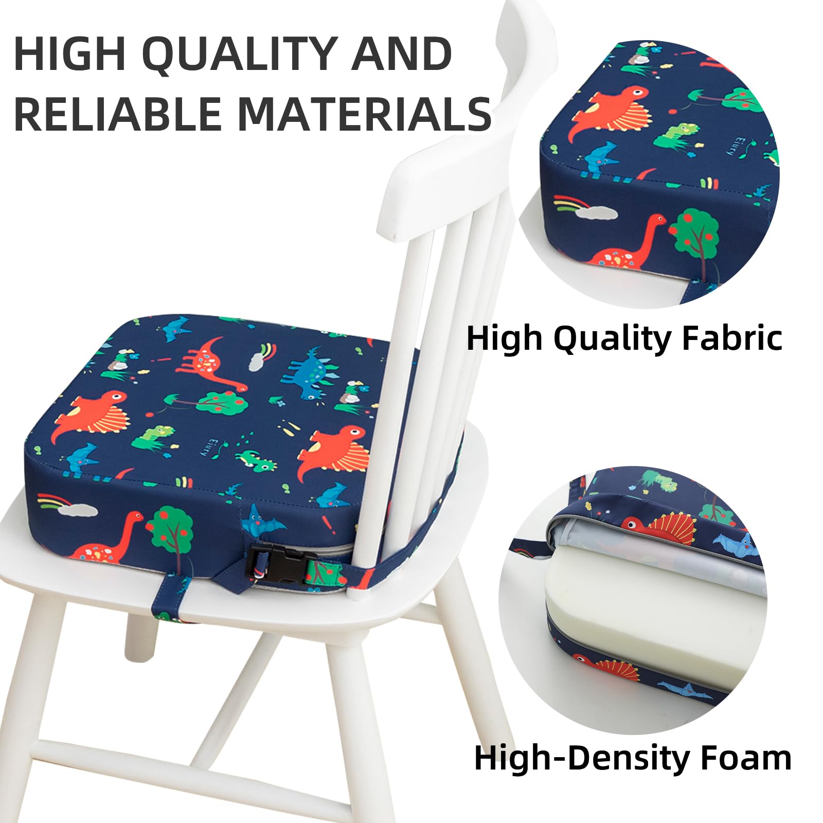Eiury booster with non-slip bottom keeps the seat stable