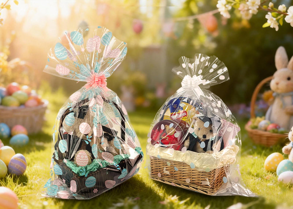 EKAPACKAGING Easter gift bag presentation enhances raffle prizes and plush displays.