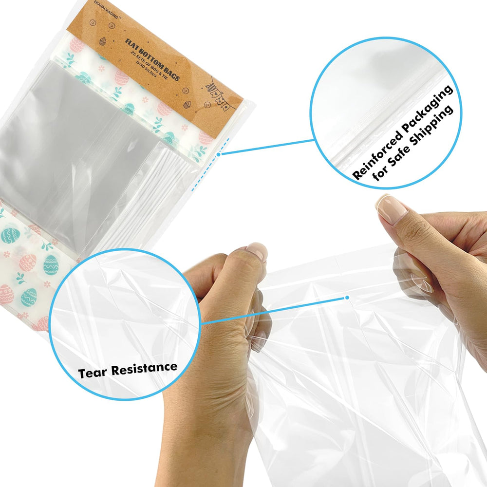 EKAPACKAGING stand-up Easter party favor bags ready for classroom use
