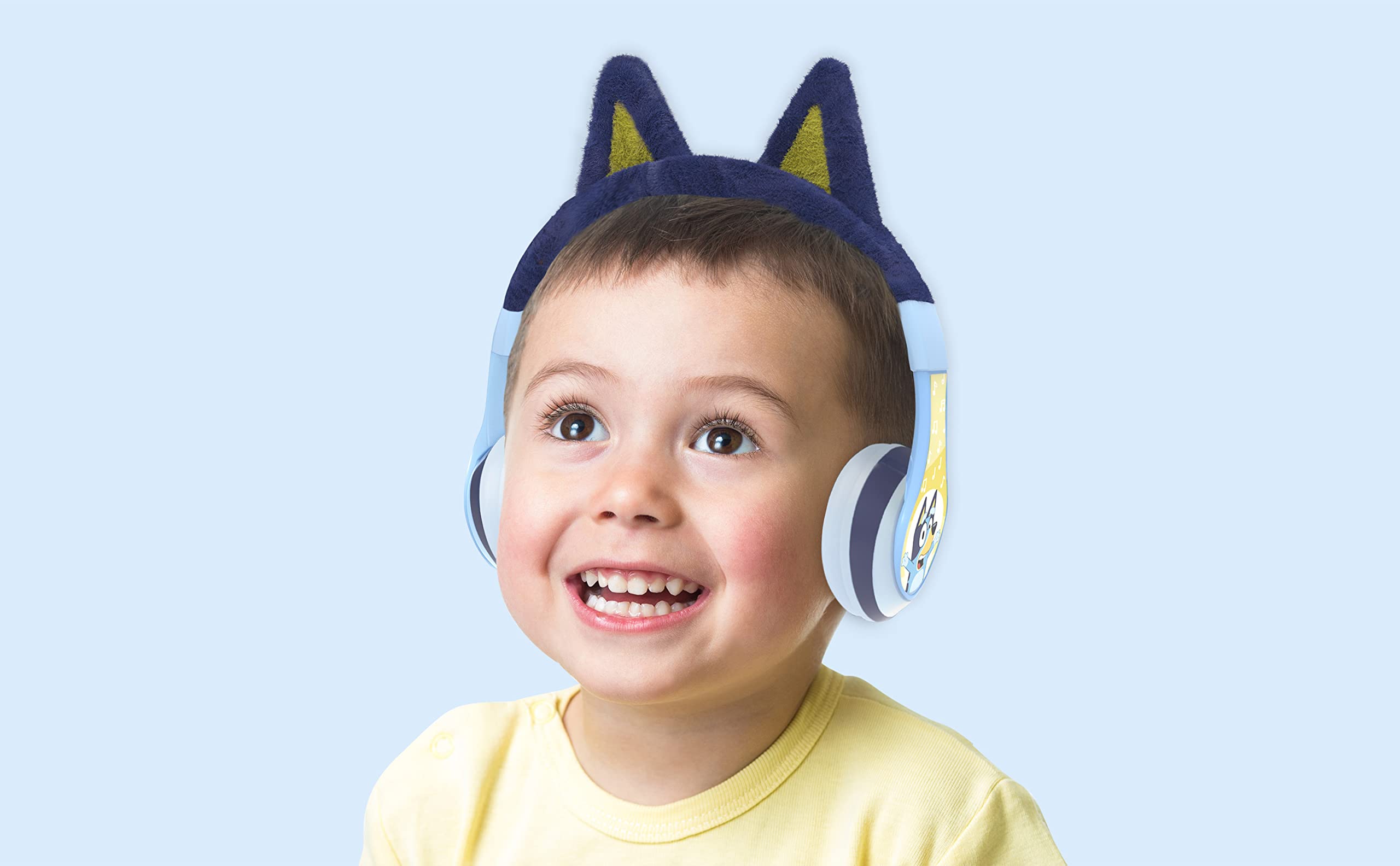 ekids Bluey headphones featuring soft ear cushions for comfort