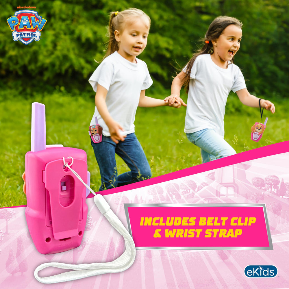 ekids walkie-talkies side button for easy push-to-talk action.