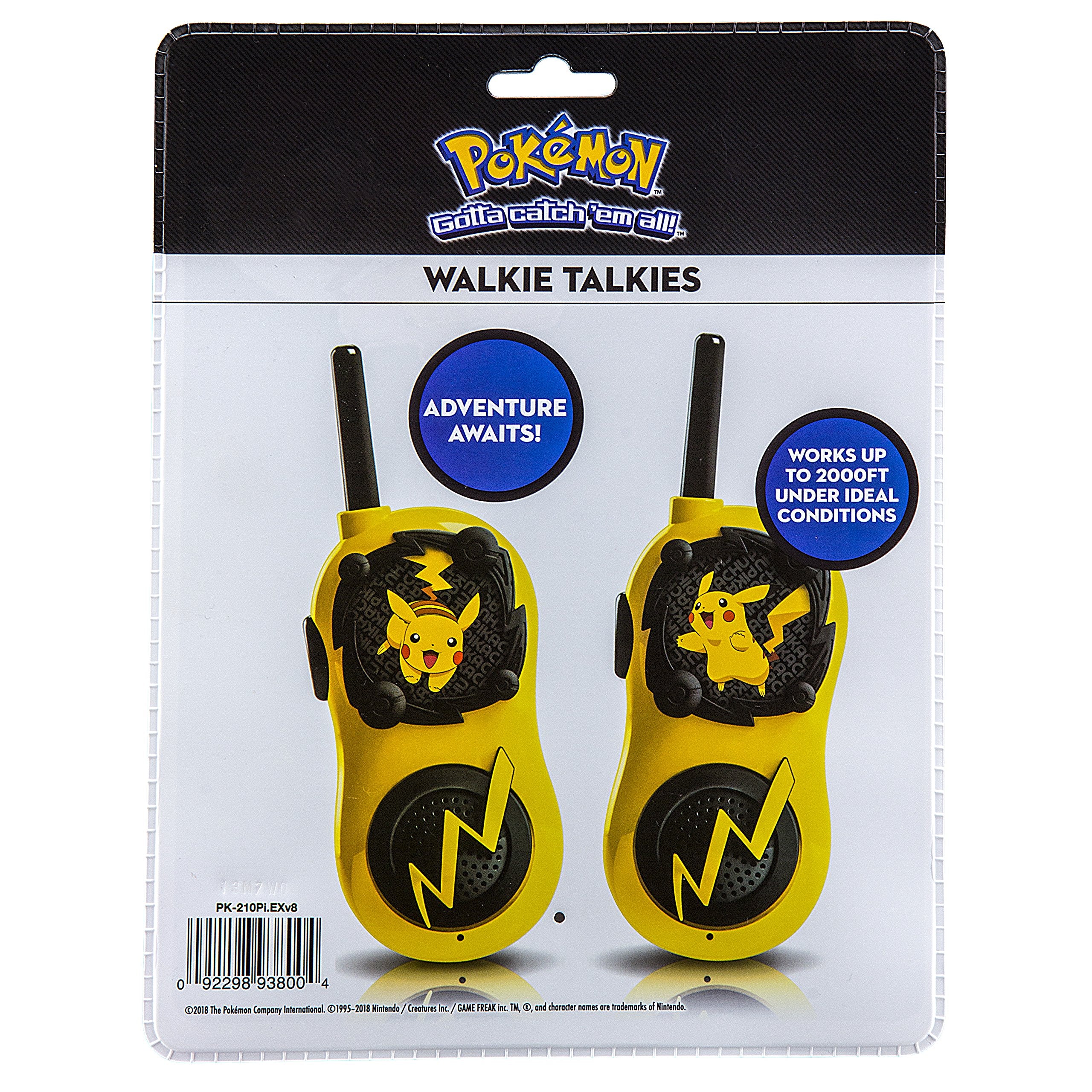 ekids Pokemon Walkie Talkies gift-ready packaging