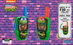 eKids TMNT walkie talkies 500-foot range enable outdoor adventures.