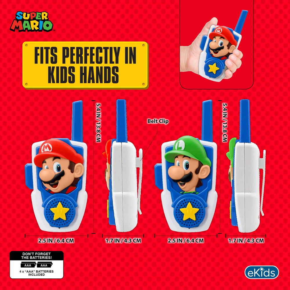 eKids wrist strap and belt clip visual highlights secure portability during games.