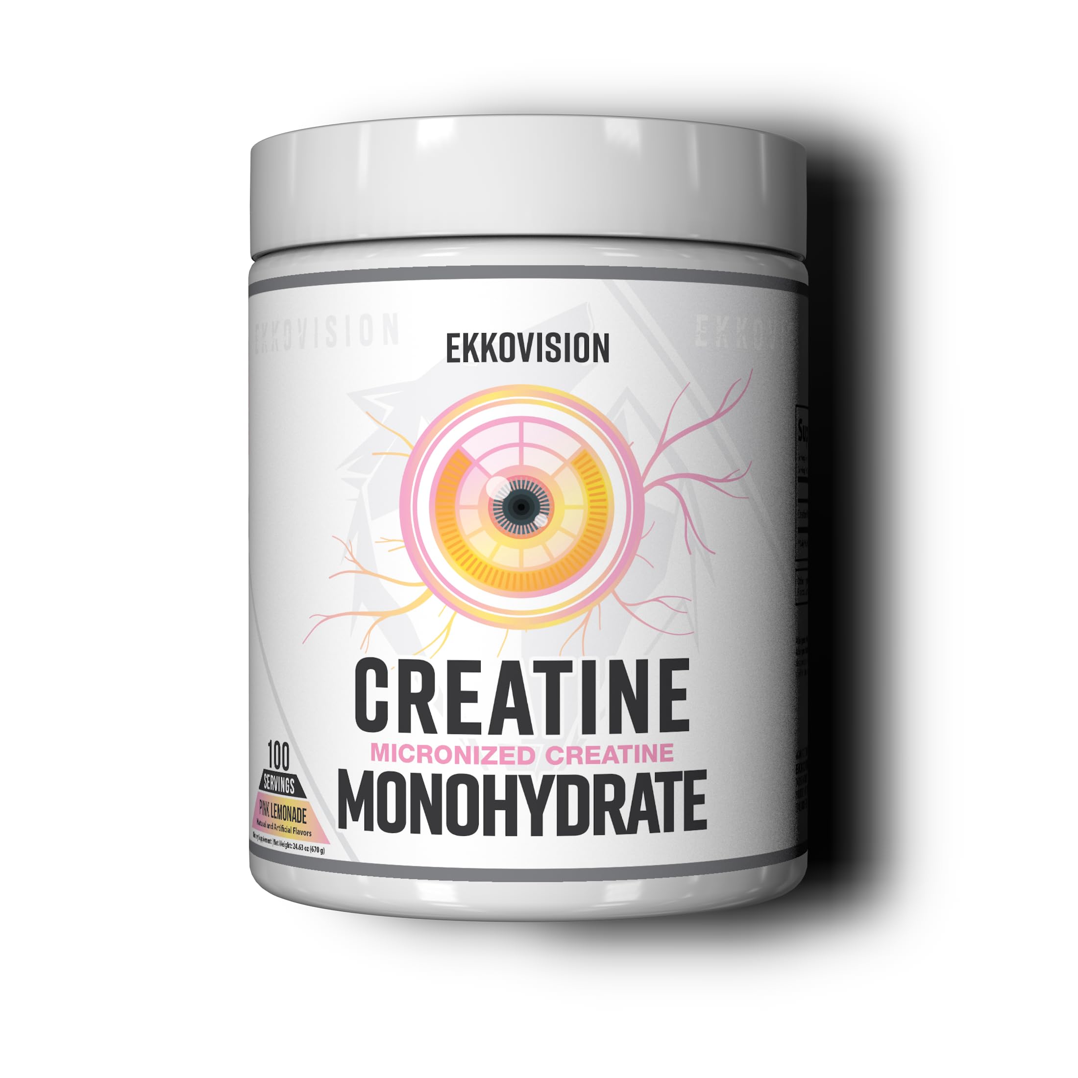 Ekkovision Creatine Monohydrate Pink Lemonade powder enhancing flavor and performance