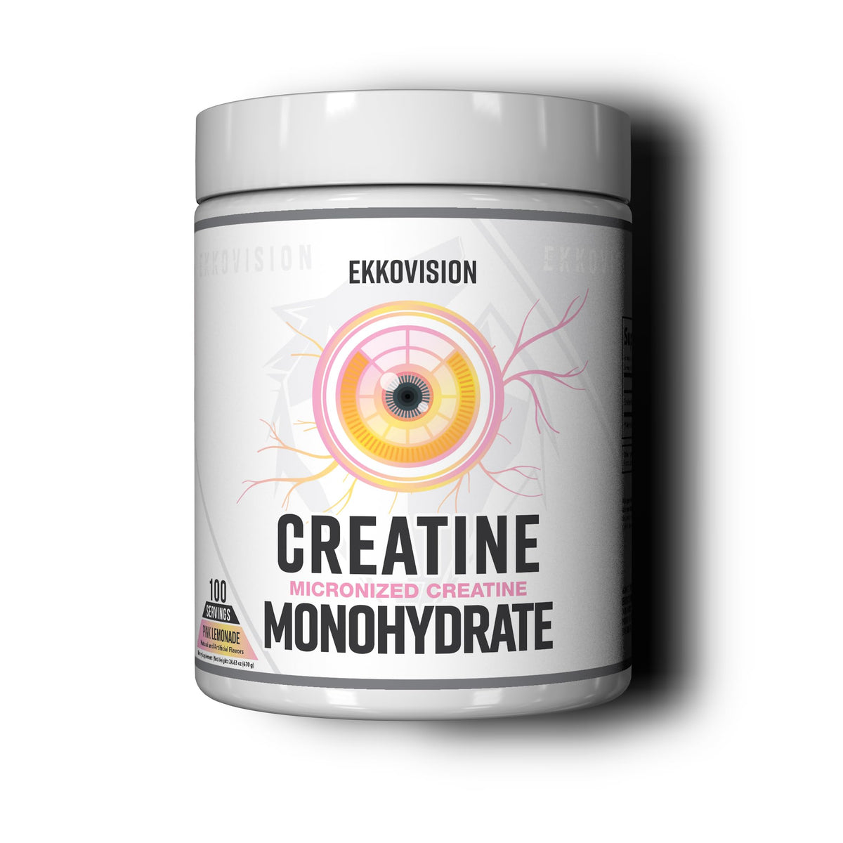 Ekkovision Creatine Monohydrate Pink Lemonade powder enhancing flavor and performance