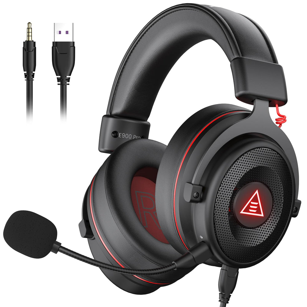 EKSA E900 Pro USB headset in close-up highlighting immersive gaming audio