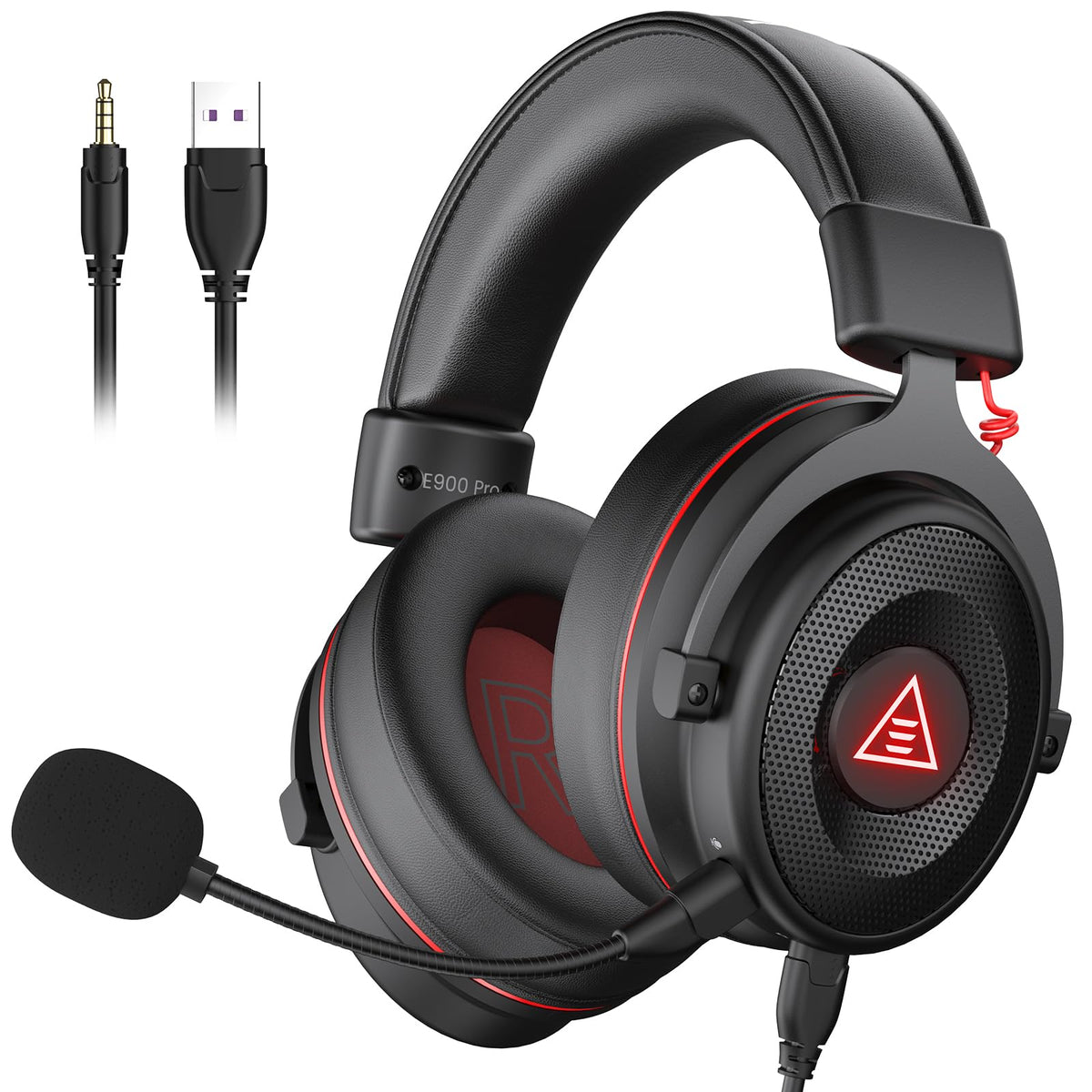 EKSA E900 Pro USB headset in close-up highlighting immersive gaming audio