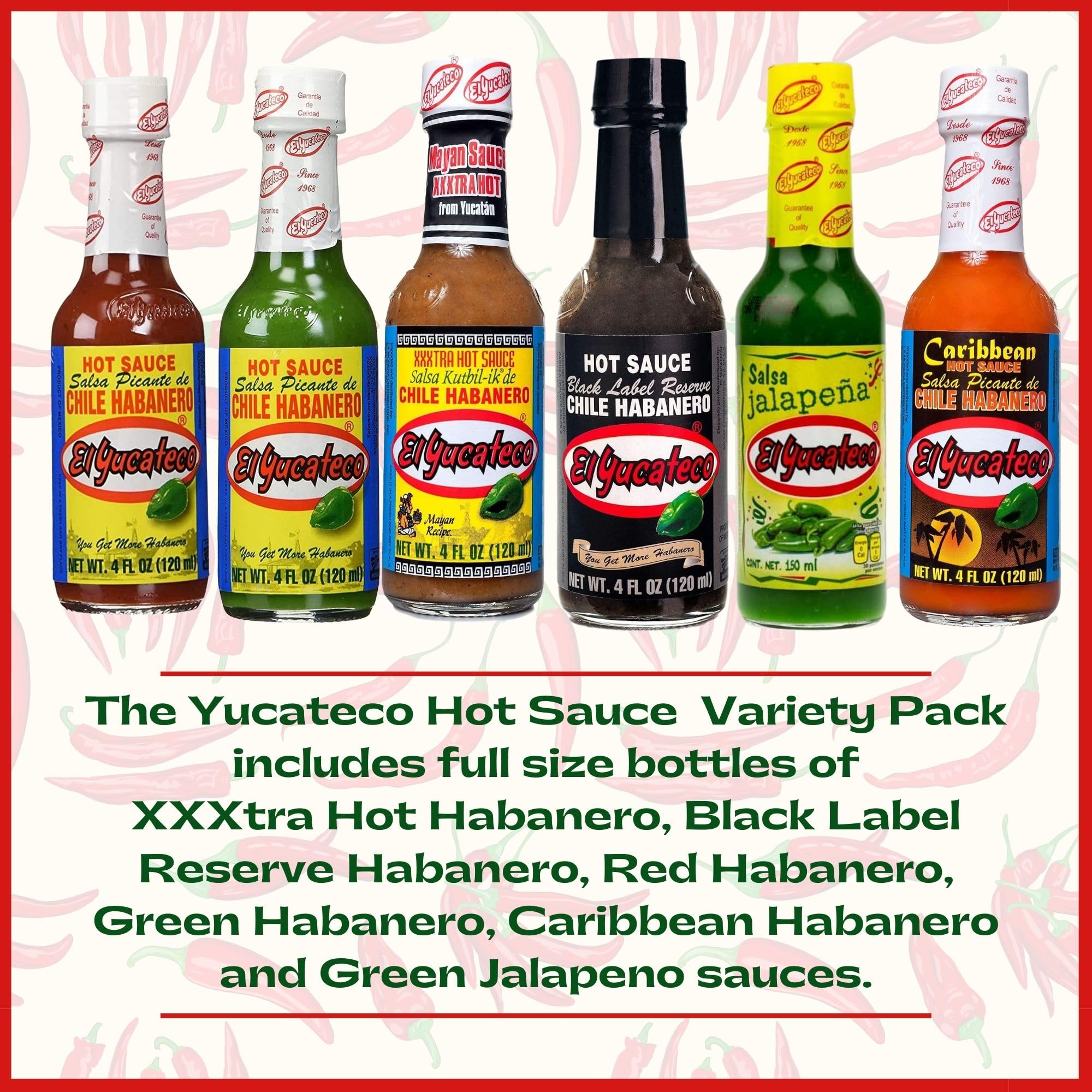 El Yucateco Green Habanero sauce bottle ready to brighten salads and meats.