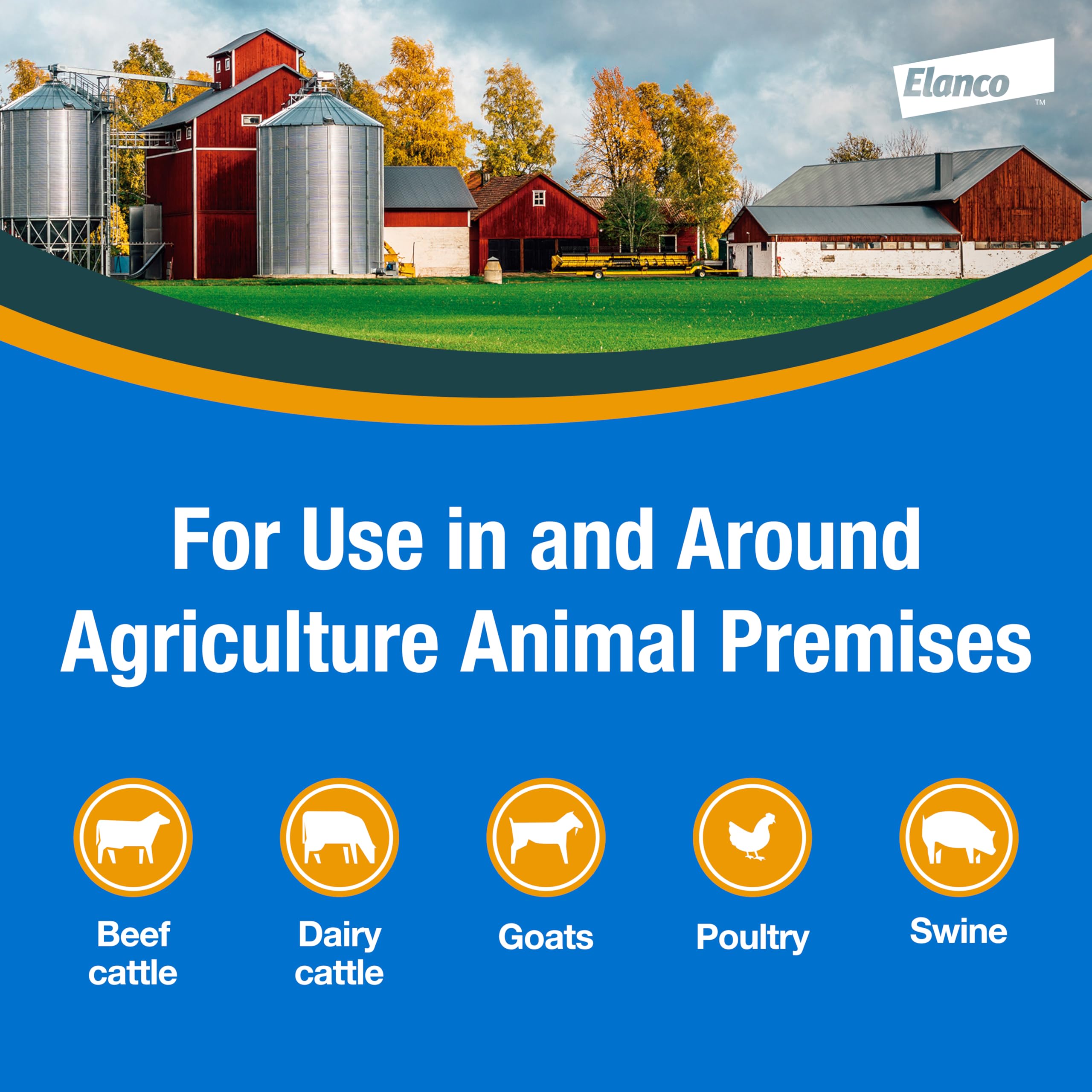 Elanco Elector PSP bottle used around beef and dairy barns and feedlots.