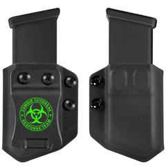 Three-pack display highlighting quick-clip belt attachment