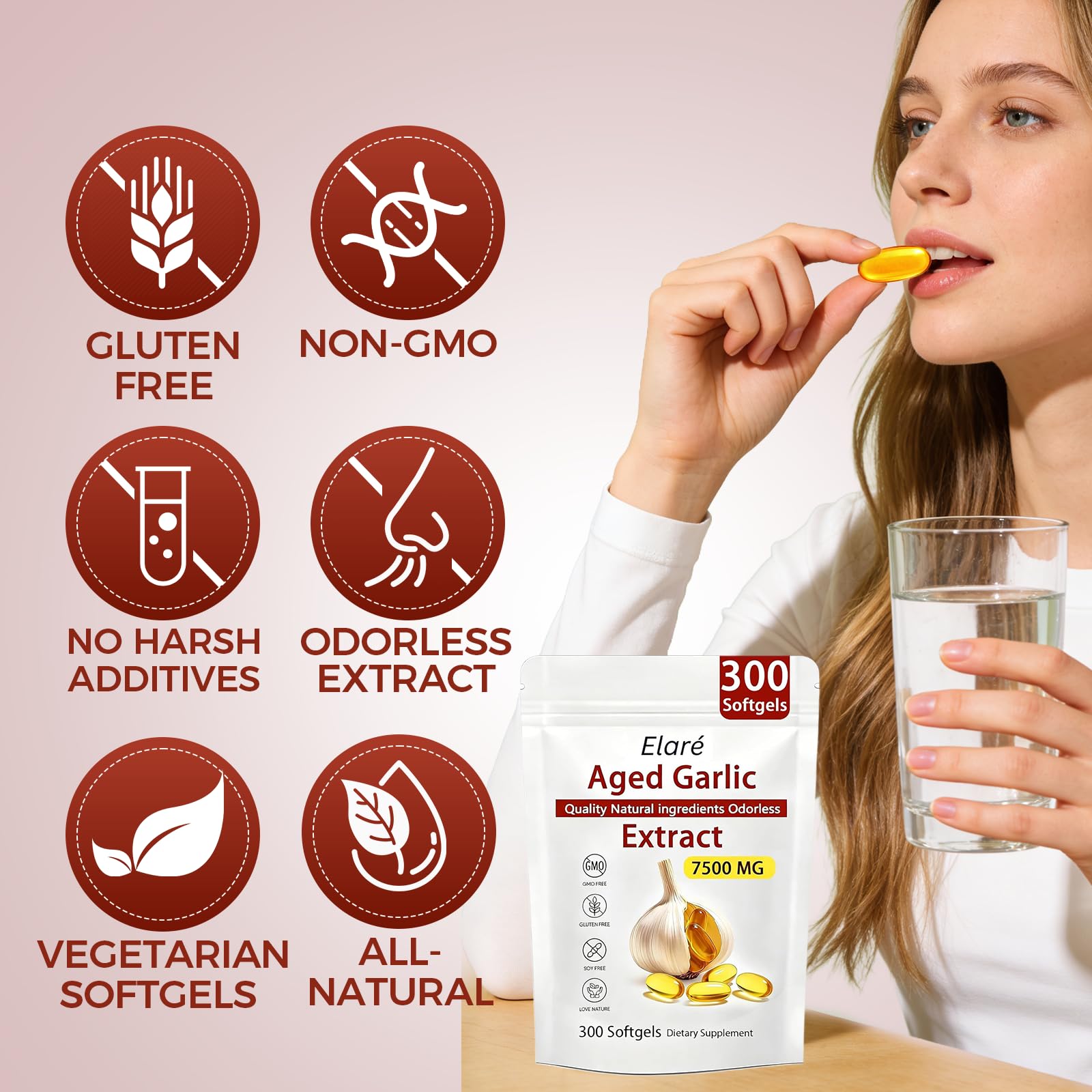 ELARE non-GMO gluten-free label signaling clean-label daily supplementation