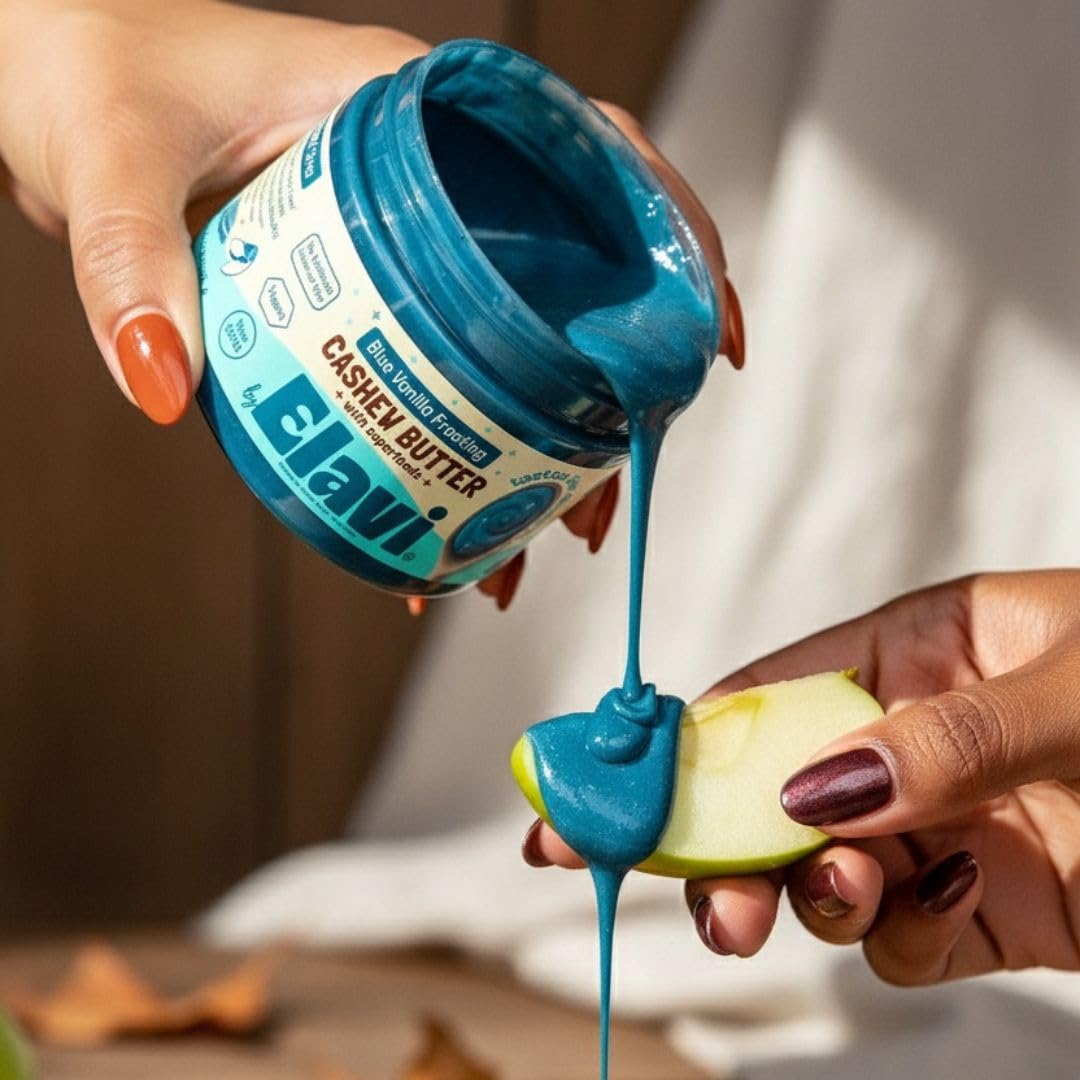 ELAVI Keto Cashew Butter kid-friendly snack, no added sugar option.
