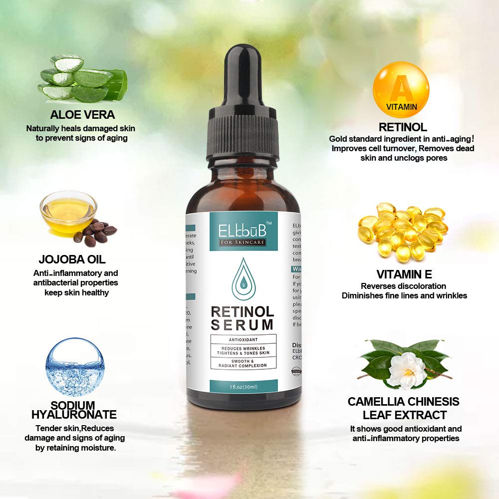 ELBBUB packaging front view highlighting premium vitamin C and retinol duo