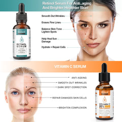 ELBBUB vitamin C serum bottle drops showing hydration and brightness potential