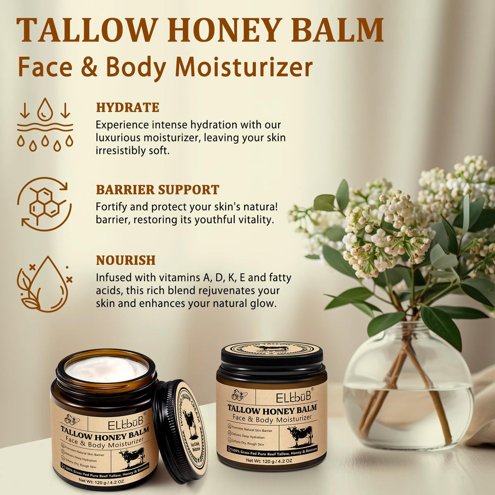 ELBBUB Whipped Tallow Cream packaging conveys sustainability and eco-conscious choice