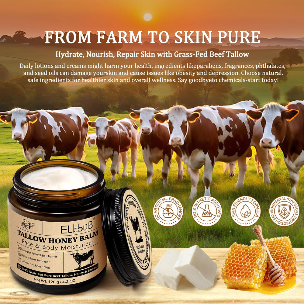 ELBBUB Whipped Tallow Cream unscented formula ideal for sensitive skin