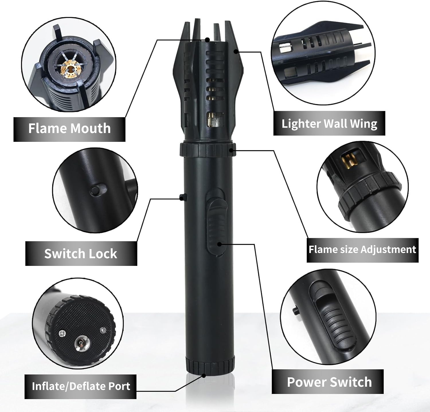 ELCELC Torch Lighter windproof jet flame performs in breeze