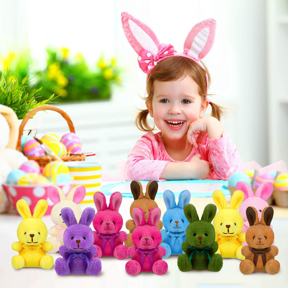 Elcoho green bunny plush ideal for DIY crafts and baskets.