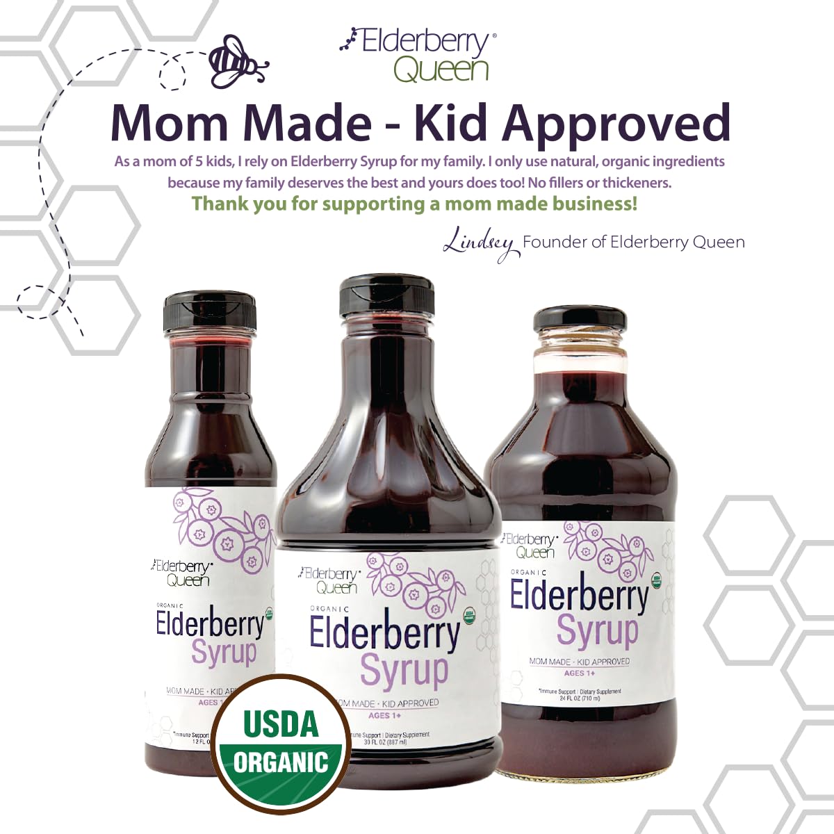 USDA Organic certification underscores the product's organic quality