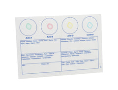 EldonCard home-testing setup ready for personal blood typing