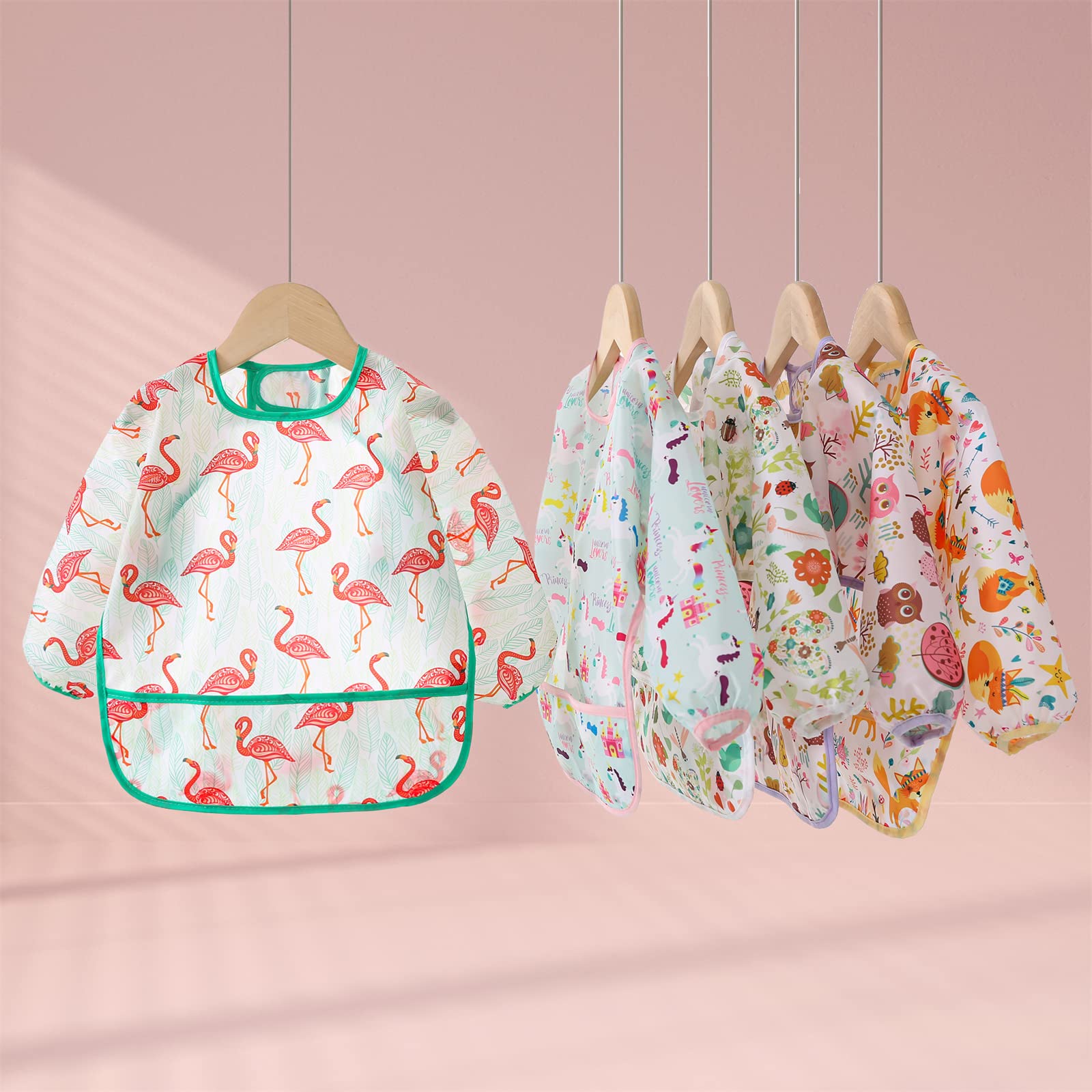 ElecMotive 5-pack offers reusable, easy-care bibs for everyday use.
