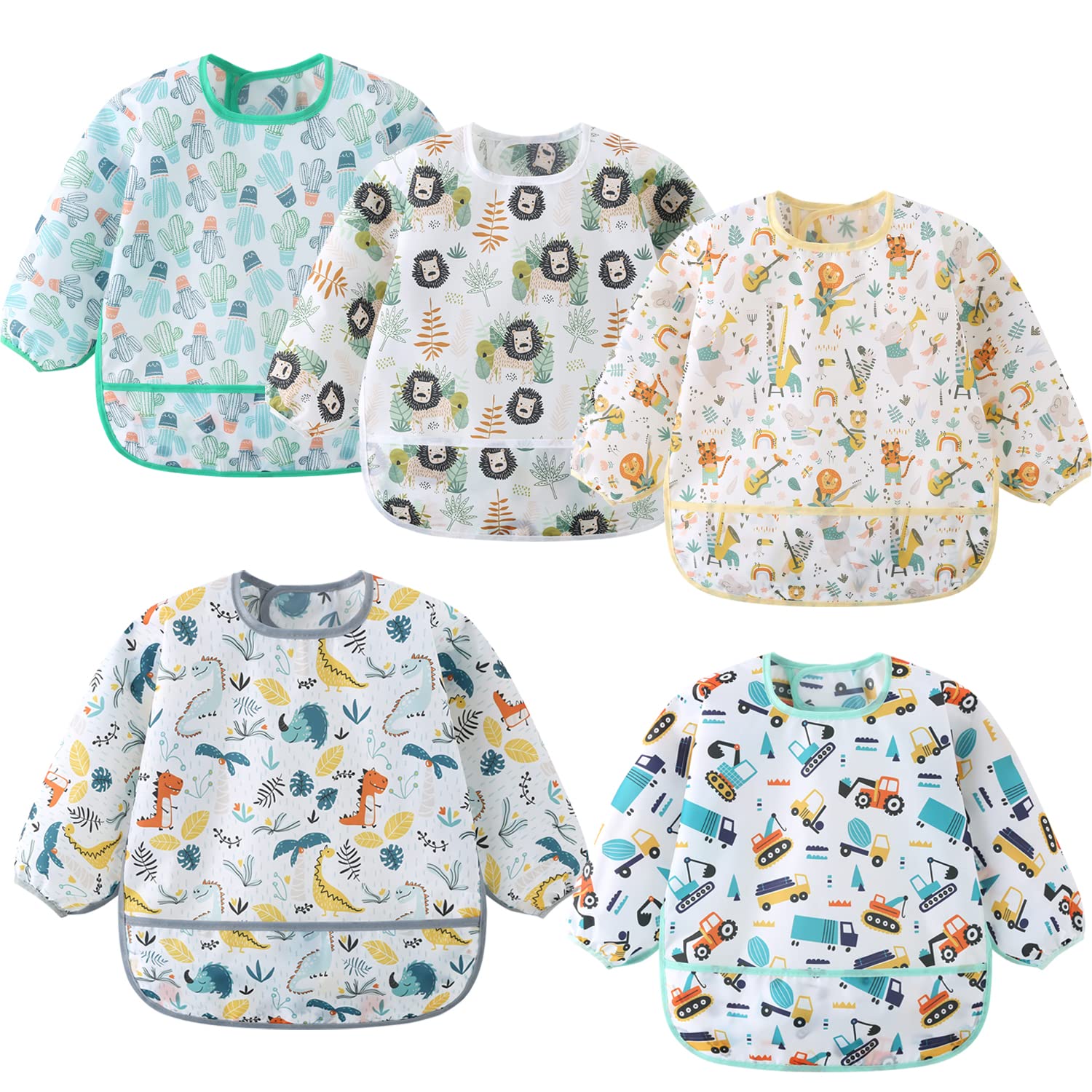 ElecMotive long-sleeve bib for mealtime keeps kids clean and dry