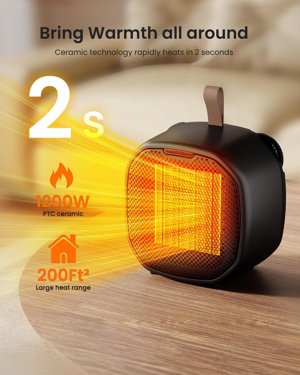 Electactic space heater base and vent designed for small spaces