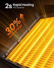 Electactic portable ceramic space heater control panel for easy settings