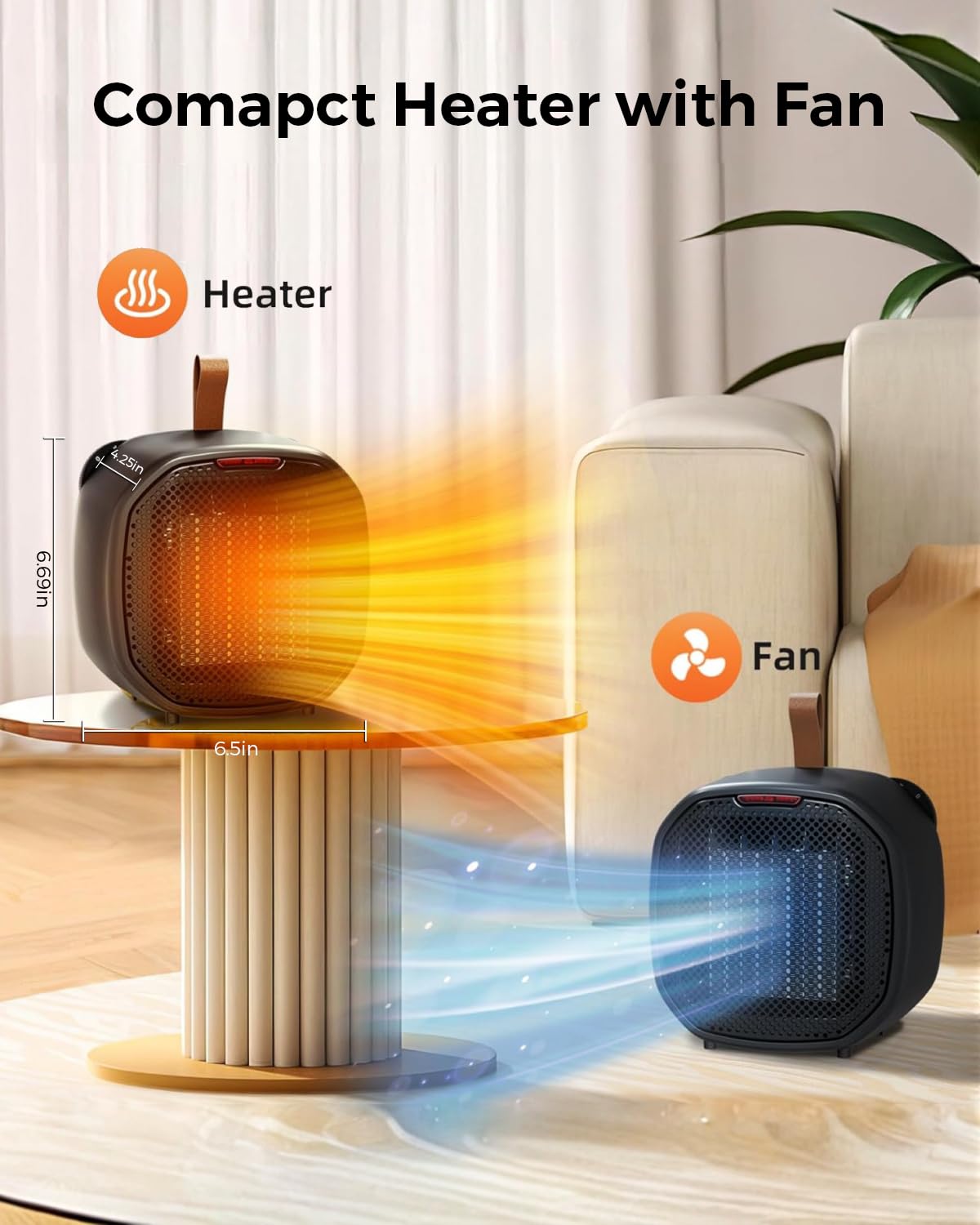 Electactic heater in dorm room setup for personal warmth