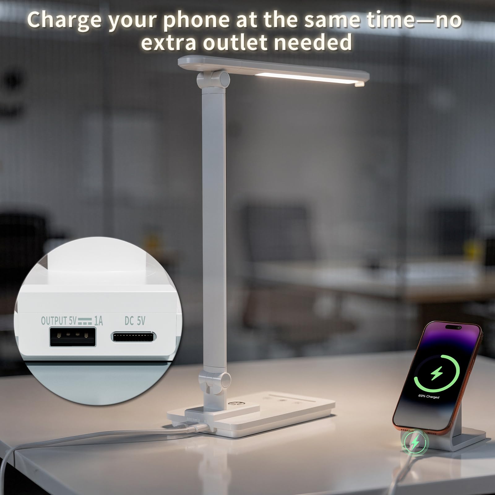 Three-joint flexibility of Electri lamp in use