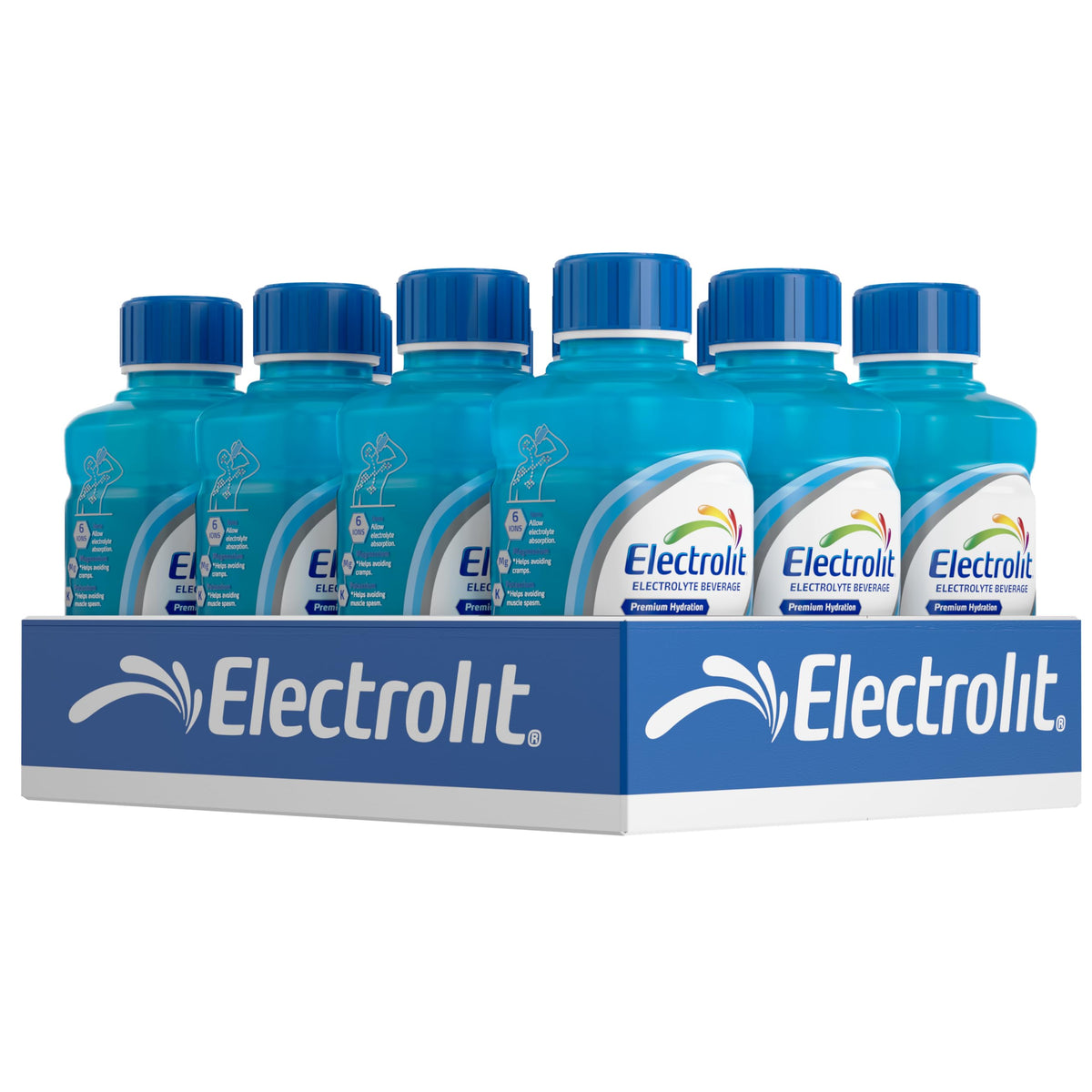 Electrolit Blue Raspberry 21oz bottle ready for rapid hydration on the go.