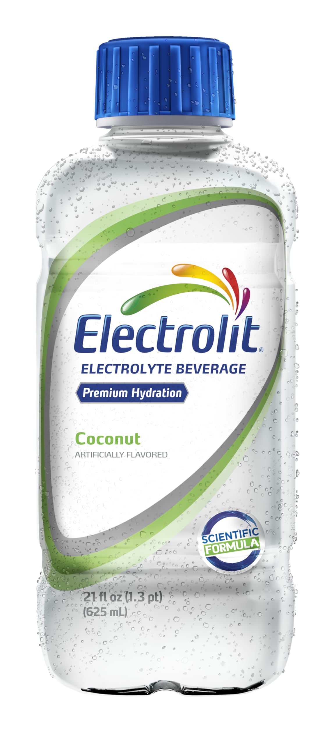 Electrolit Coconut label closeup highlighting balanced electrolytes.