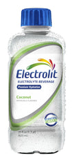 Electrolit Coconut label closeup highlighting balanced electrolytes.