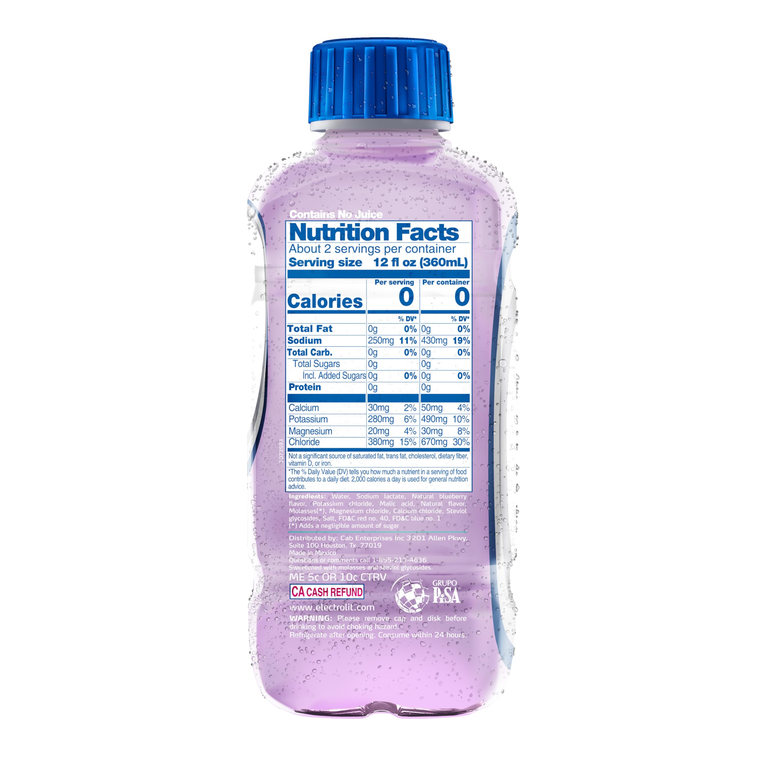 Electrolit Zero Berry Blast pour ready for rapid hydration after workouts.