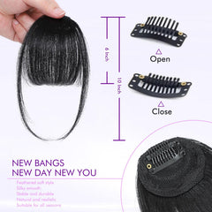ELEFOCUS wispy bangs add soft volume and a natural frame.
