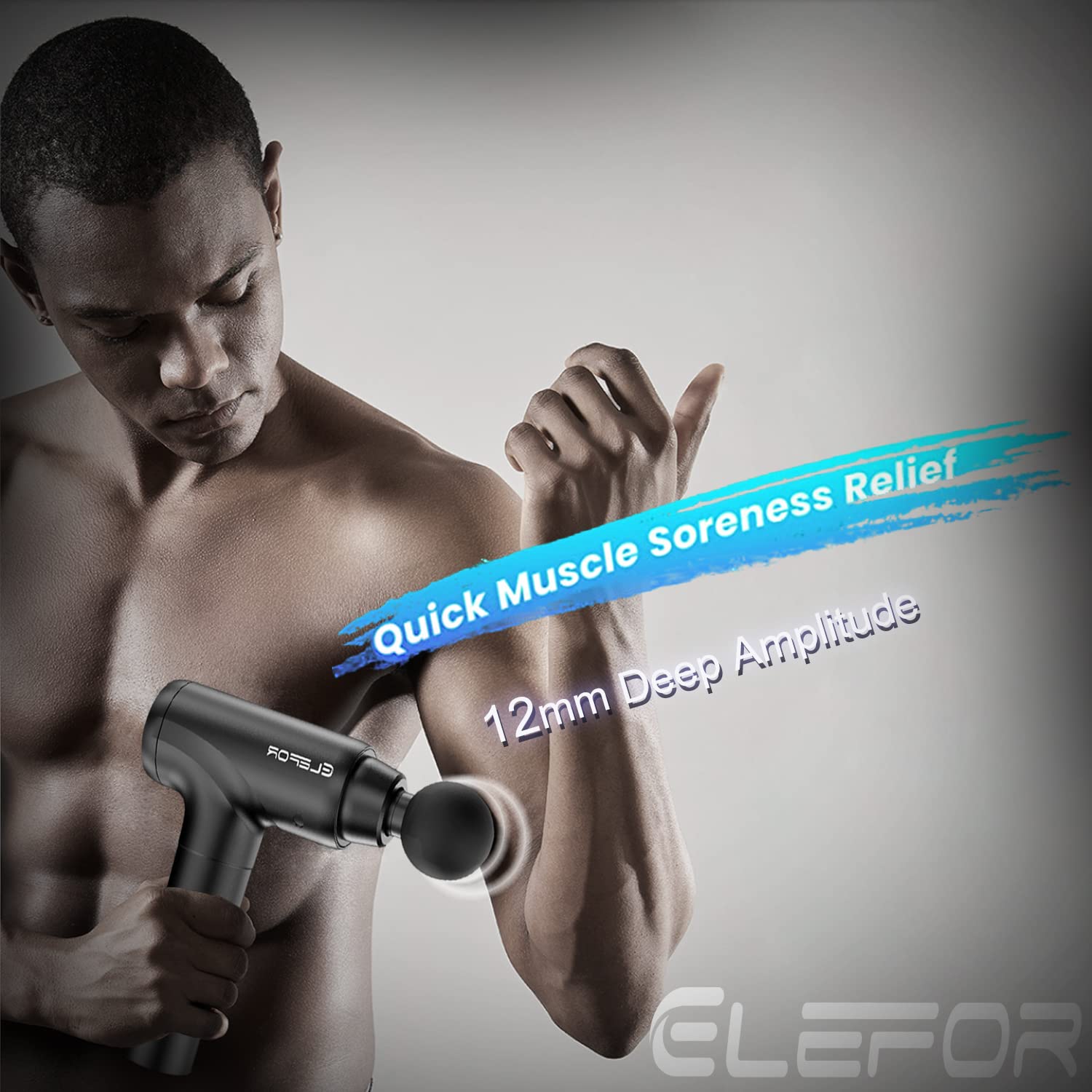 Elefor Massage Gun with 20-speed dial for customized intensity.