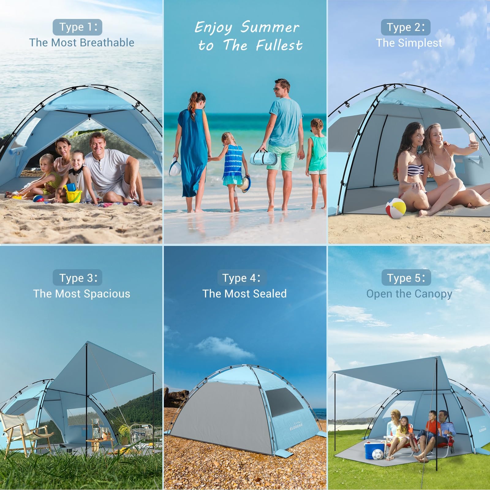 Elegear CumbreX UPF50+ sun protection shields you at the shore
