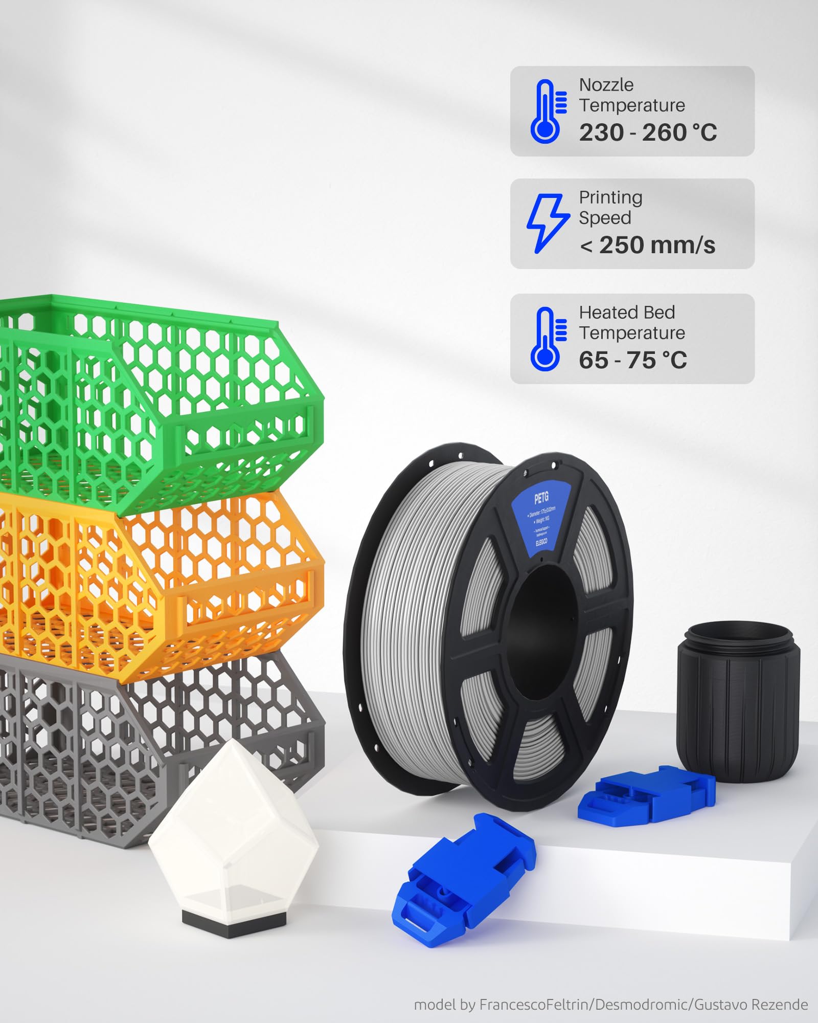 Printed part demonstrates ELEGOO PETG durability and impact resistance