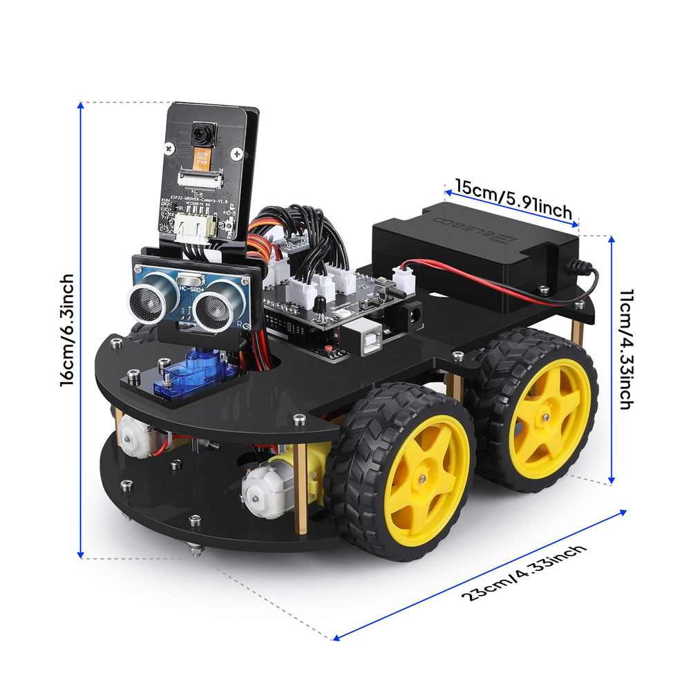 ELEGOO UNO R3 kit assembled interface showing easy module connections