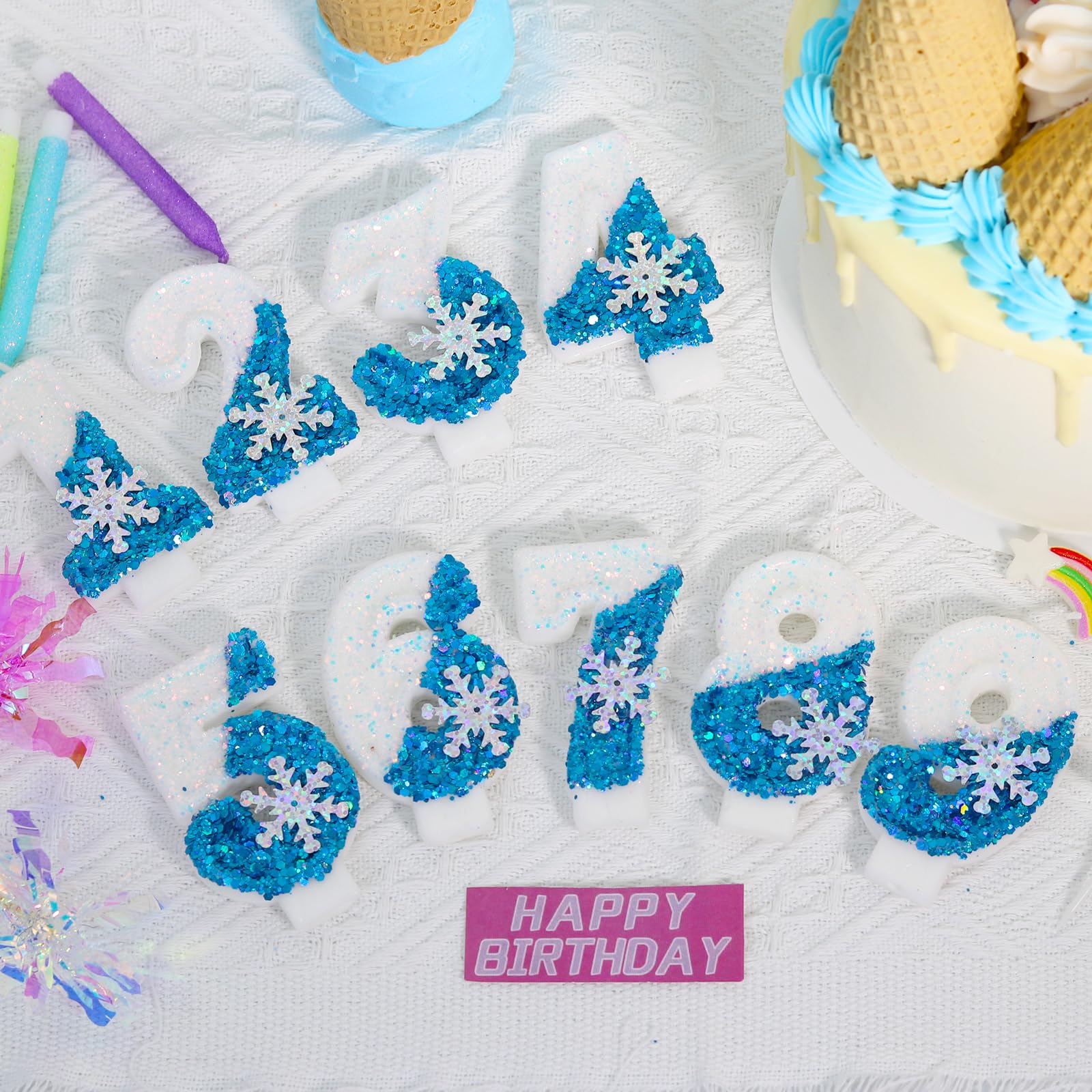 ElekFX number candles 0-9 set enables versatile age combos for any party.