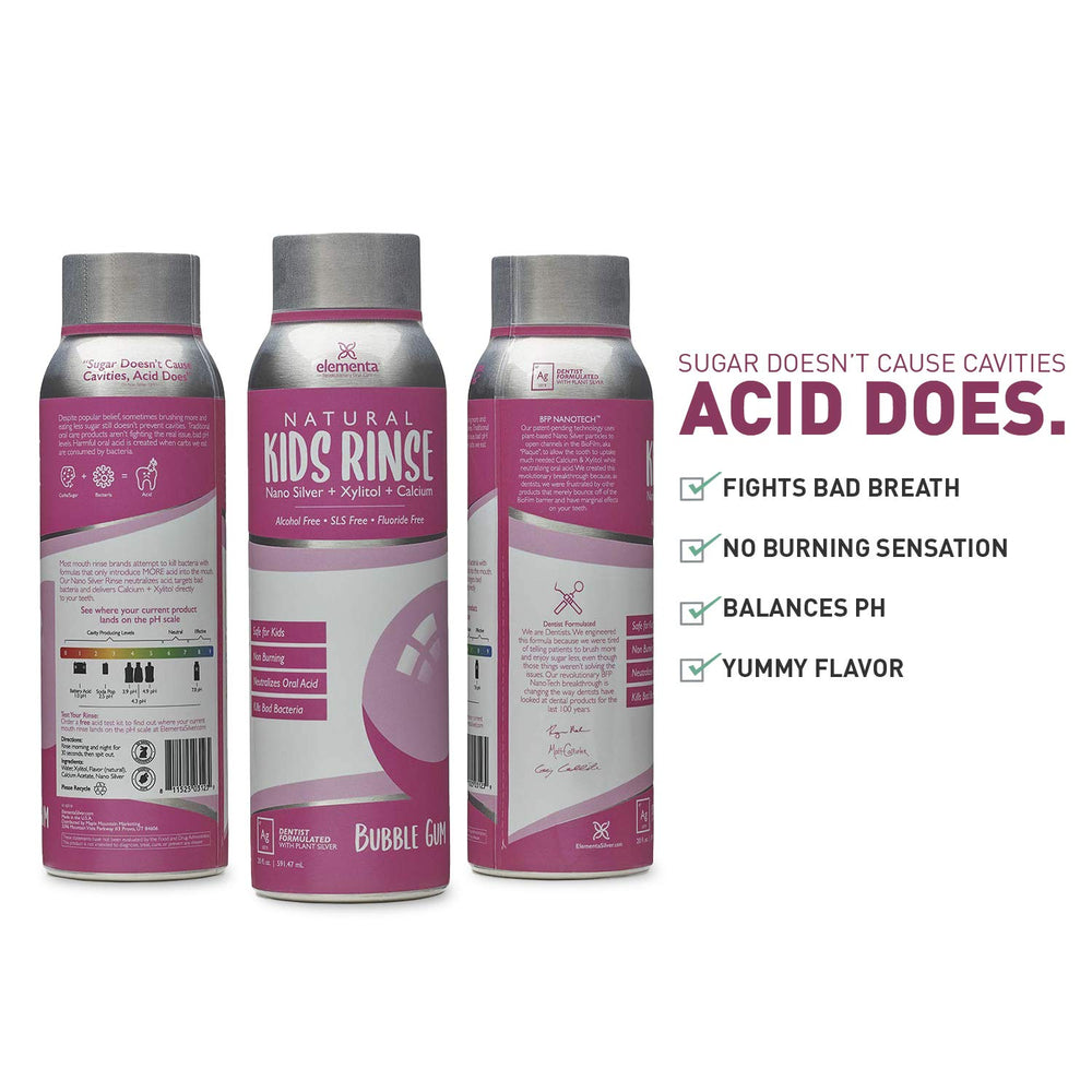Elementa Silver dentist-recommended kids rinse for daily use